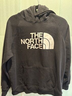 The North Face Black Hoodie with White Logo